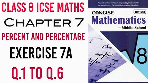 Executive 7A Q.1 to Q.6 Class 8 ICSE Maths