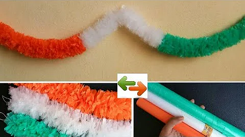 Plastic waterproof Tri-Color Garlands Making Indian Republic/IndependenceDay Decoration|Any Occasion