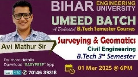 Surveying & Geomatics | B. tech 3rd Semester | Previous year Questions | Civil Engineering #beu