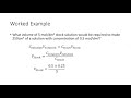 A Level Chemistry Dilution Calculations Worked Example