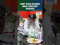 WATCH: Amit Shah Meets BSF Jawans, Shares Meal At India-Bangladesh Border In Tripura