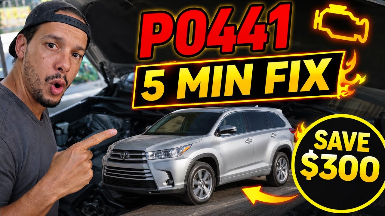 How to fix the check engine light error Code p0441 for 2018 Toyota ...