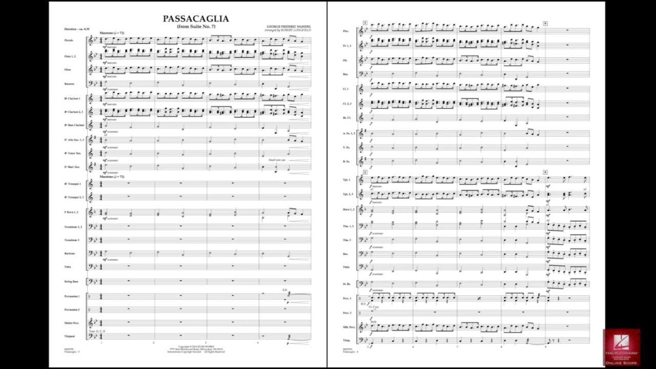 Passacaglia by George Frideric Handel/arr. Longfield