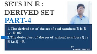 The derived set of (1) all real numbers  and (2) all rational numbers.