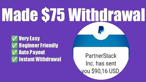 $75 Live proof Withdraw From Partner Stack Affiliate Marketing