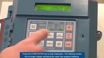 Rosemount 8712 LOI Operation - How to Stop and Start the Totalizer