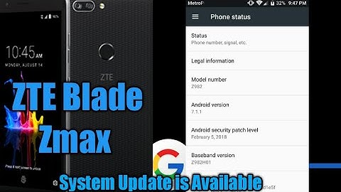 ZTE Blade Zmax System Update is Available