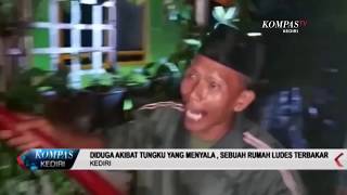 DIDUGA AKIBAT TUNGKU YANG MENYALA, SEBUAH RUMAH LUDES TERBAKAR