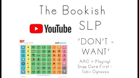 AAC + Playing! Tobii Dynavox Snap Core First - "WANT/DON