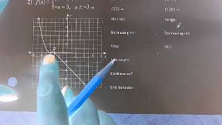 Characteristics of Piecewise Functions Class Examples