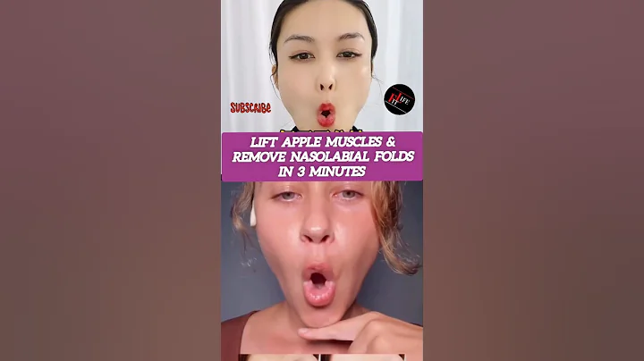 Lift Apple Muscles & Remove Nasolabial Folds in 3 Minutes😱 #yoga #wrinkles #facial #facelift #shorts