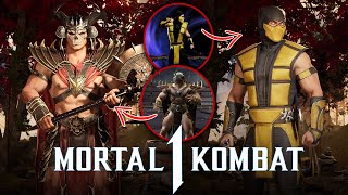 LADO A LADO: COMPARADO AS SKINS DO GENERAL SHAO DECEPTION E SCORPION UMK3 NO MORTAL KOMBAT 1