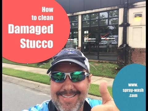How to clean damaged stucco