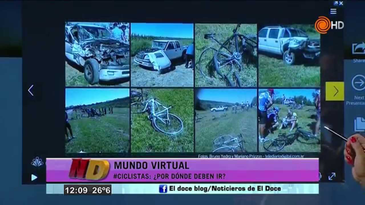 Ciclistas accidentados ¿pueden circular en rutas? - Noticiero Doce - YouTube
