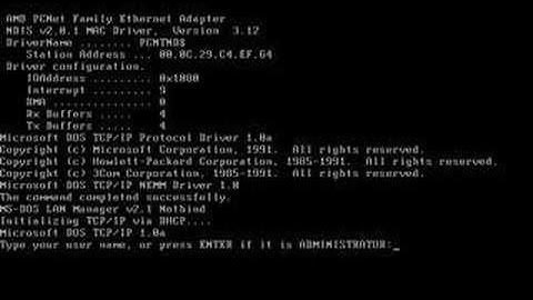 Boot to DOS with network support!