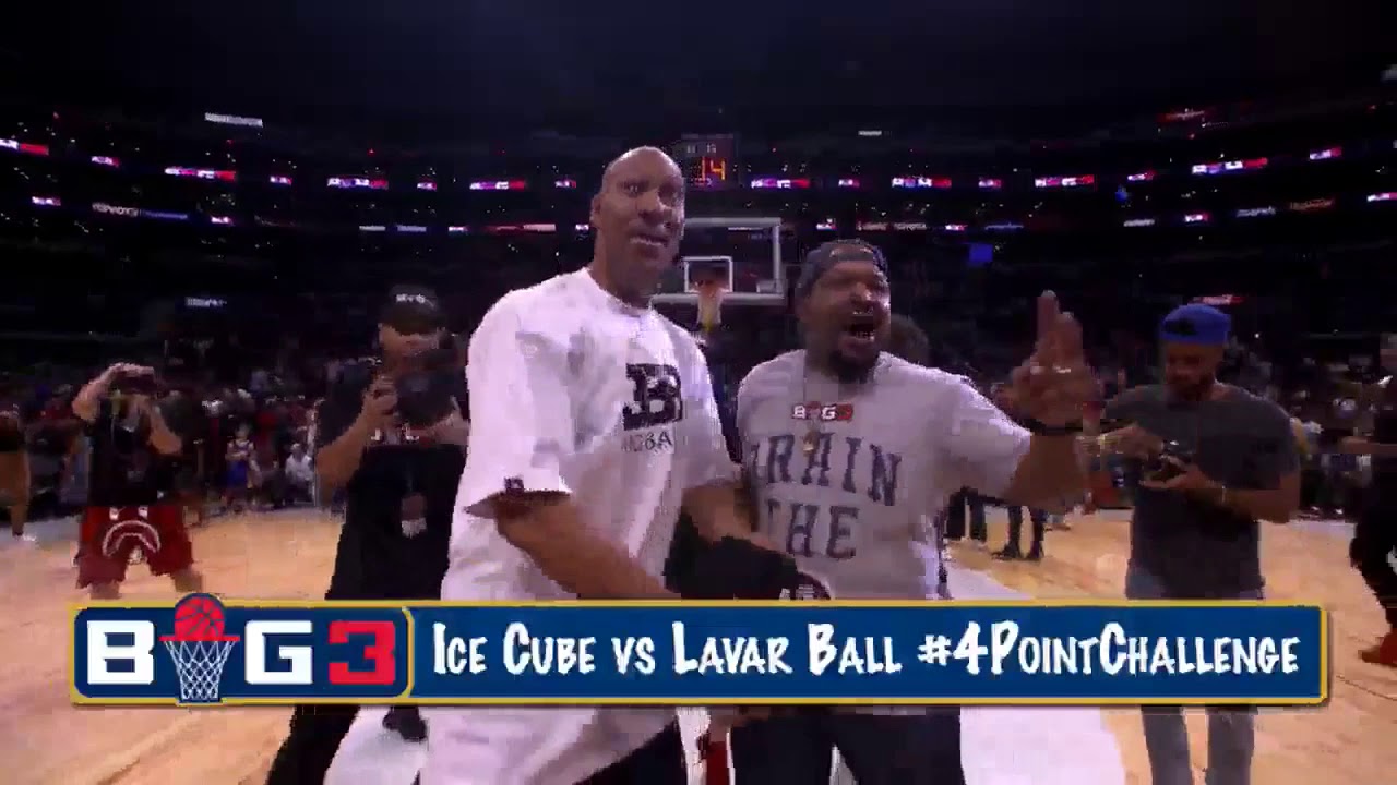 ICE CUBE BEATS LAVAR BALL IN 4 POINT CHALLENGE!!! FULL VIDEO!!