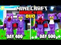 We Survived 500 Days In HARDCORE Minecraft! - Duo Minecraft 100 Days