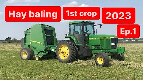 Raking/baling 1st crop hay 2023 Ep.1