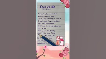 Thumbnail of Lean On Me Lyrics #music #instrumentalmusic #lyrics