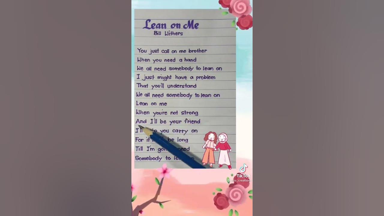 Lean On Me Lyrics #music #instrumentalmusic #lyrics Lean On Me Lyrics #music #instrumentalmusic #lyrics