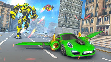 Flying Cars Robot Transforming | Robots Car Chasing | Police Car Transform