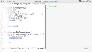 Refactoring for loop to Reduce