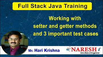 Full Stack Java Training | Working with setter and getter methods and 3 important test cases