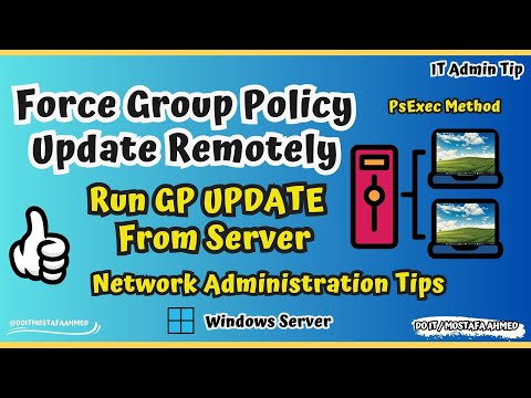 Update Group Policy Remotely for a Specific Computer with PsExec | Step by Step 🖥⇆ 🖥 👍
