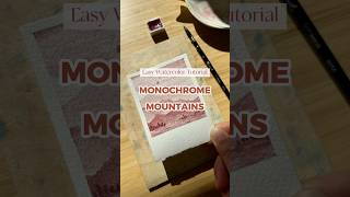 tiny tutorial for painting monochrome mountains 🎨 #watercolor #watercolortutorial #easypainting