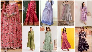 long maxi designs for girls 2025| printed lawn long frock dresses| simple and unique frock designs