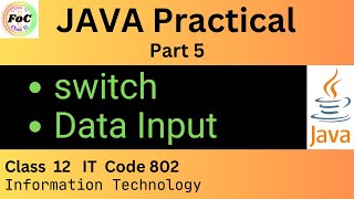 switch | Data Input | Java Programming Practical | Class 12 Information Technology IT Code 802 Exam How To Take Integer Float And Char Type Input In Java Program Cbse Class 12 It 802