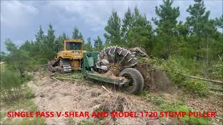 SINGLE PASS V SHEAR STUMP PULLING 2 PASS ROTARY RAKE HYUNDAI GA SITE