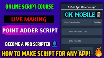 how to make POINT ADDER SCRIPT on mobile | how to make ONLINE SCRIPT on Android |  Online Script