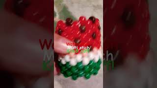 Watermelon multi stitch cuff! #kandi #PLUR