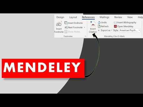 Mendeley Reference Manager: How to use Mendeley for Referencing in Microsoft Word