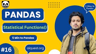 Pandas for Data Science | 5 Minutes to Pandas | Basic Statistical Functions in Pandas