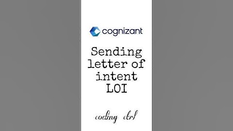 Cognizant LOI - letter of intent - offer letter #cognizant