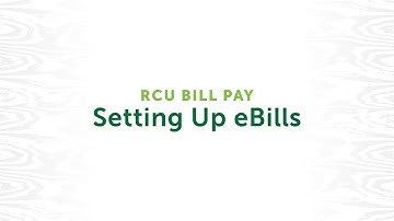 Setting up eBills