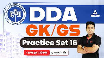 DDA Classes 2023 | DDA GK/ GS Class By Pawan Moral | Practice Set 16