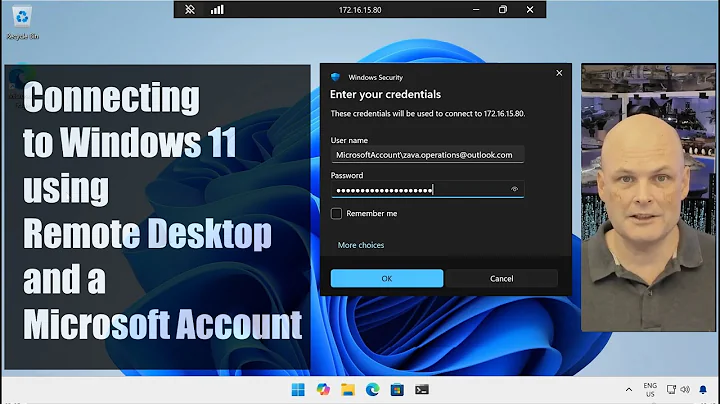 Using a Microsoft Account with Windows 11 Remote Desktop