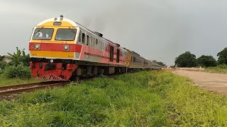 ดูรถไฟ ยามเย็น กับสายลมเเละฝนพรำ ที่โค้งสวยๆราชบุรี