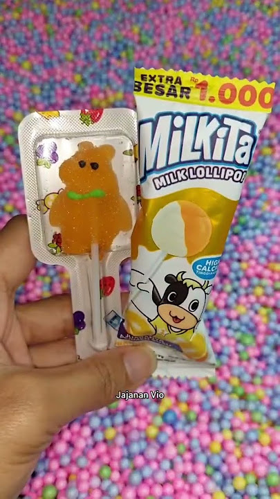 Mencari dan menemukan milkita & gummy lollipop #jajananvio #shorts #shortvideo