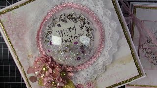 8x8 Interactive Pink Christmas Mini Album Share/Rosa Kelly Scrapbooking Swap 2020