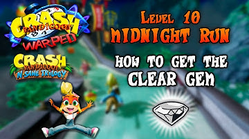 (10) Midnight Run - Clear Gem ⚪💎 (All boxes) ~ Crash Bandicoot 3: Warped