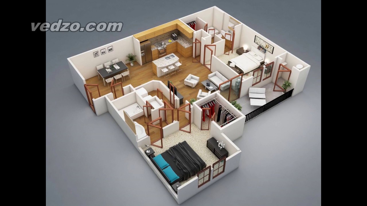 one two  or three bedroom  house  plans  2019 YouTube 