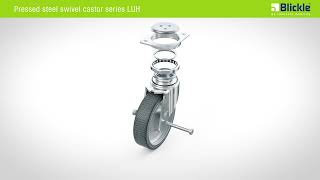 Pressed steel swivel castor series LUH | heavy duty swivel castors