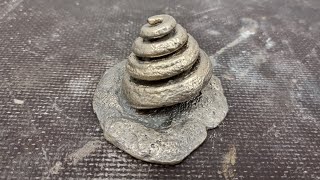 Pouring Molten Brass Inside a Shell 🐚