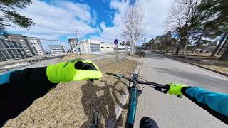 The MTB route under construction in the city of Oulu Finland