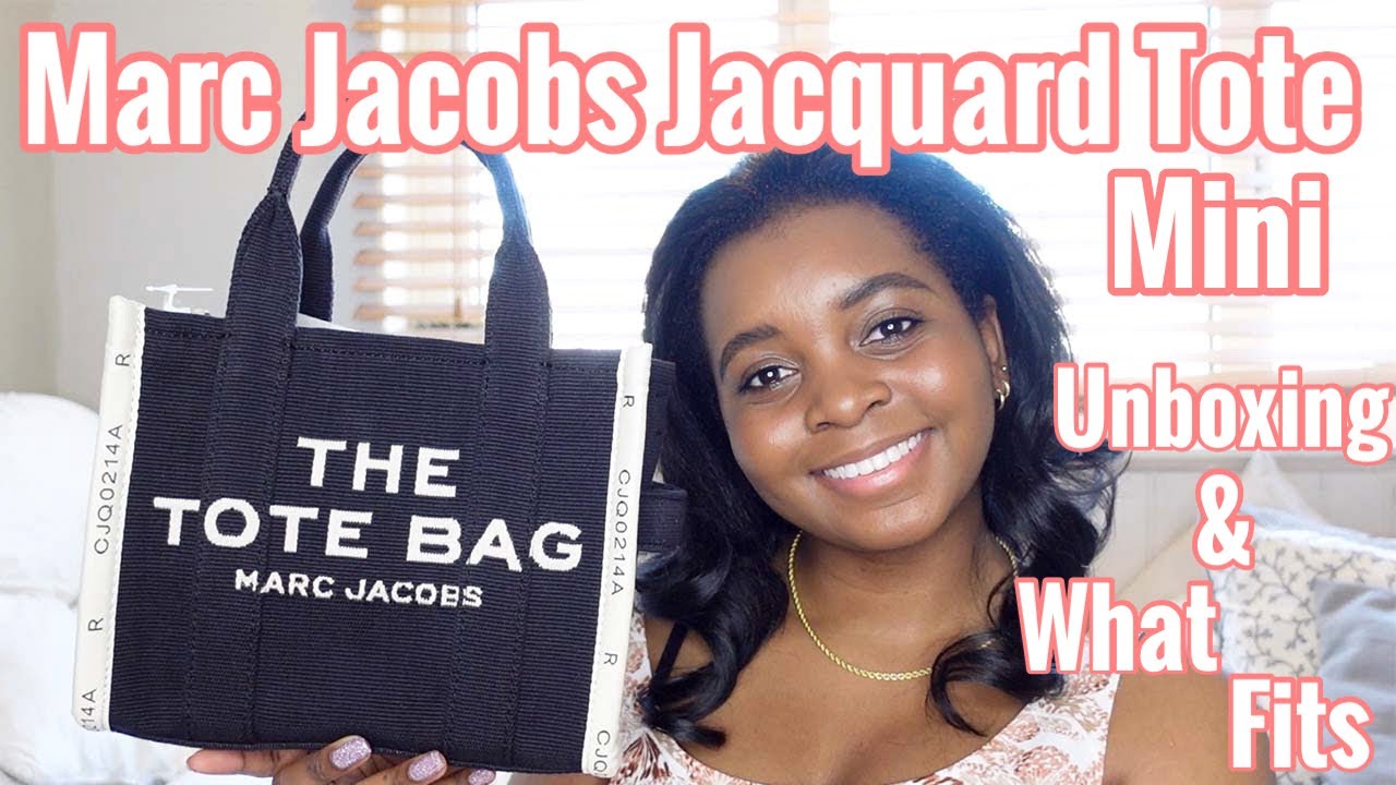 The Marc Jacobs Mini Jacquard Tote bag Unboxing & Whats In My Bag