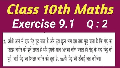 Q 2 , ex 9.1, class 10 math solution by Manjeet Verma (Manjeet maths).